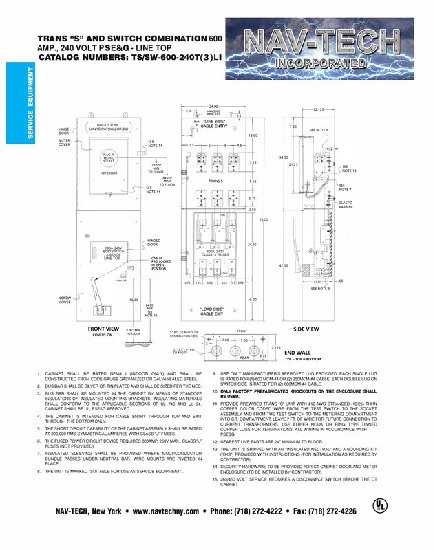 TSSW-600-240T(3)LI PSE&G drawing